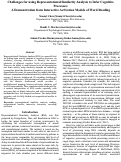 Cover page: Challenges for using Representational Similarity Analysis to Infer Cognitive Processes: A Demonstration from Interactive Activation Models of Word Reading