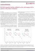 Cover page: BAUSSS biomarker further validated as a key risk staging tool for patients with primary melanoma