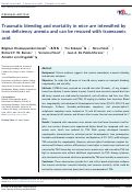 Cover page: Traumatic bleeding and mortality in mice are intensified by iron deficiency anemia and can be rescued with tranexamic acid.