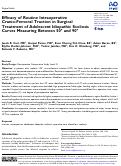 Cover page: Efficacy of Routine Intraoperative Cranio-Femoral Traction in Surgical Treatment of Adolescent Idiopathic Scoliosis Curves Measuring Between 50° and 90°.