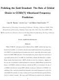 Cover page: Polishing the Gold Standard: The Role of Orbital Choice in CCSD(T) Vibrational Frequency Prediction