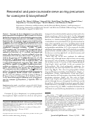 Cover page: Resveratrol and para-coumarate serve as ring precursors for coenzyme Q biosynthesis[S]