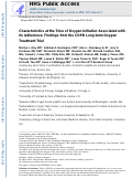 Cover page: Characteristics at the time of oxygen initiation associated with its adherence: Findings from the COPD Long-term Oxygen Treatment Trial