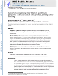 Cover page: Cancer Screening Among Older Adults: a Geriatrician’s Perspective on Breast, Cervical, Colon, Prostate, and Lung Cancer Screening