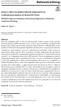 Cover page: Exact p-values for global network alignments via combinatorial analysis of shared GO terms : REFANGO: Rigorous Evaluation of Functional Alignments of Networks using Gene Ontology.