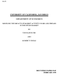 Cover page: Modeling the Impacts of Market Activity on Bid-Ask Spreads in the Option Market