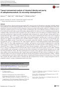 Cover page: Toward miniaturized analysis of chemical identity and purity of radiopharmaceuticals via microchip electrophoresis