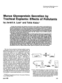 Cover page: Mucus glycoprotein secretion by tracheal explants: effects of pollutants.