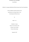 Cover page: Children Use Language Membership When Reasoning About Food Contamination