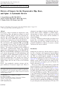 Cover page: Drivers of surgery for the degenerative hip, knee, and spine: a systematic review.