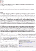 Cover page: Short Conserved Sequences of HIV-1 Are Highly Immunogenic and Shift Immunodominance