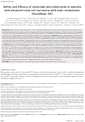 Cover page: Safety and efficacy of nivolumab plus ipilimumab in patients with advanced renal cell carcinoma with brain metastases: CheckMate 920.