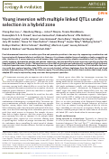 Cover page: Young inversion with multiple linked QTLs under selection in a hybrid zone