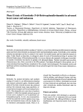 Cover page: Phase II study of fenretinide (N-[4-hydroxyphenyl]retinamide) in advanced breast cancer and melanoma.