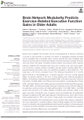 Cover page: Brain Network Modularity Predicts Exercise-Related Executive Function Gains in Older Adults