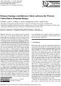 Cover page: Biomass burning contribution to black carbon in the Western United States Mountain Ranges