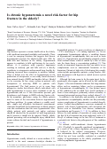 Cover page: Is chronic hyponatremia a novel risk factor for hip fracture in the elderly?