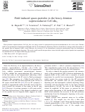 Cover page: Field induced quasi-particles in the heavy-fermion superconductor CeCoIn5