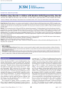 Cover page: Restless sleep disorder in children with attention-deficit/hyperactivity disorder.