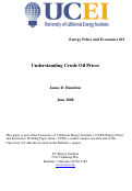 Cover page: Understanding Crude Oil Prices