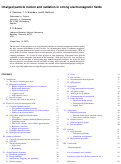 Cover page: Charged particle motion and radiation in strong electromagnetic fields