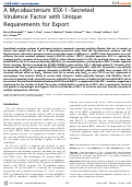 Cover page: A Mycobacterium ESX-1–Secreted Virulence Factor with Unique Requirements for Export