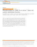 Cover page: Phosphorylation of CENP-A on serine 7 does not control centromere function