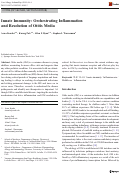 Cover page: Innate Immunity: Orchestrating Inflammation and Resolution of Otitis Media.