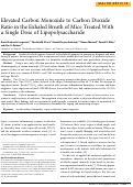 Cover page: Elevated Carbon Monoxide to Carbon Dioxide Ratio in the Exhaled Breath of Mice Treated With a Single Dose of Lipopolysaccharide