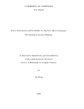 Cover page: Power, Performance and Scalability for Big Data Query Languages: The Machine Learning Challenge