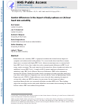 Cover page: Gender differences in the impact of daily sadness on 24-h heart rate variability.