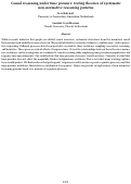 Cover page: Causal reasoning under time pressure: testing theories of systematic non-normative reasoning patterns