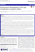 Cover page: Dichotomous development of the gut microbiome in preterm infants