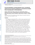 Cover page: Post-transplantation cyclophosphamide versus conventional graft-versus-host disease prophylaxis in mismatched unrelated donor haematopoietic cell transplantation.