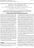 Cover page: Lipid raft-mediated entry is not required for Chlamydia trachomatis infection of cultured epithelial cells