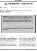 Cover page: Septic Malleolar Bursitis in a Patient with an Ankle Electronic Monitoring Device: A Case Report