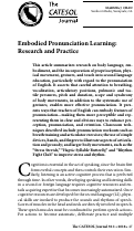 Cover page: Embodied Pronunciation Learning: Research and Practice