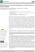 Cover page: Optical Biosensors and Their Applications for the Detection of Water Pollutants