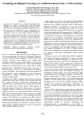 Cover page: Examining the Bilingual Advantage on Conflict Resolution Tasks: A Meta-Analysis