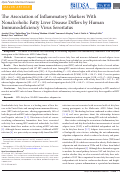 Cover page: The Association of Inflammatory Markers With Nonalcoholic Fatty Liver Disease Differs by Human Immunodeficiency Virus Serostatus.