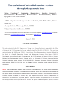 Cover page: The evolution of microbial species - a view through the genomic lens