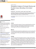 Cover page: Geographic Analysis of Urologist Density and Prostate Cancer Mortality in the United States