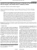 Cover page: Spatially Extended fMRI Signal Response to Stimulus in Non-Functionally Relevant Regions of the Human Brain: Preliminary Results