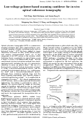 Cover page: Low-voltage polymer-based scanning cantilever for in vivo optical coherence tomography.