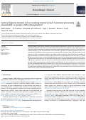 Cover page: Cortical hyperactivation at low working memory load: A primary processing abnormality in people with schizophrenia?