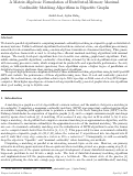 Cover page: A matrix-algebraic formulation of distributed-memory maximal cardinality matching algorithms in bipartite graphs