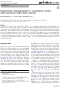 Cover page: Mechanistically comparing reproductive manipulations caused by selfish chromosomes and bacterial symbionts