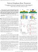 Cover page: Vertical Graphene Base Transistor