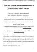 Cover page: 18F-FAC PET Visualizes Brain-Infiltrating Leukocytes in a Mouse Model of Multiple Sclerosis