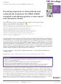 Cover page: Promising response to vemurafenib and cobimetinib treatment for BRAF V600E mutated craniopharyngioma: a case report and literature review.